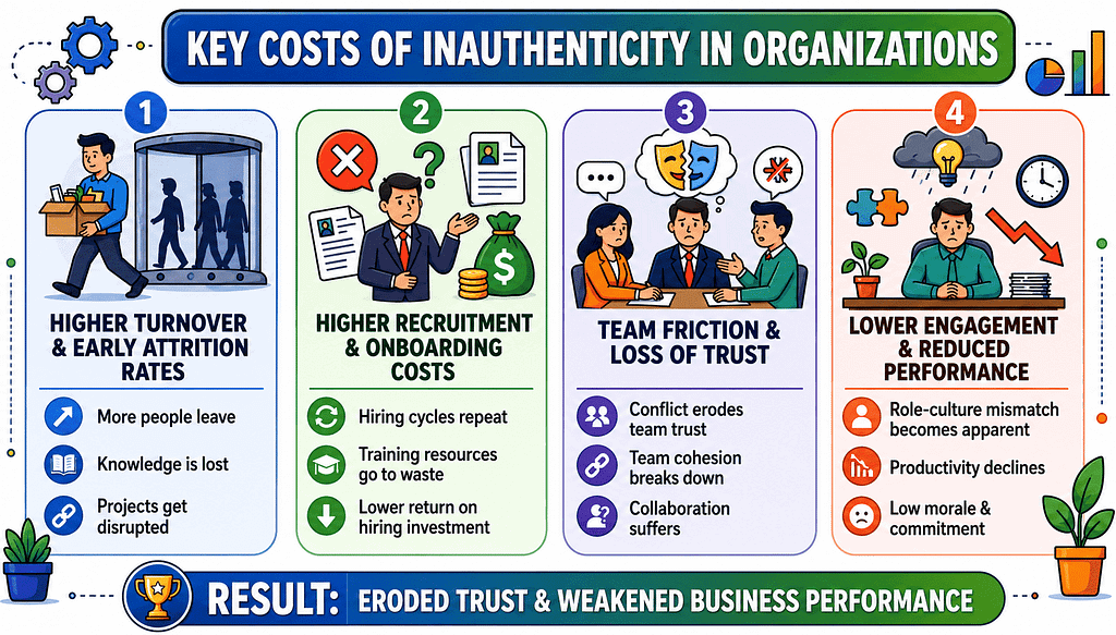 honest vs rehearsed interview answers: costs of inauthenticity in organizations